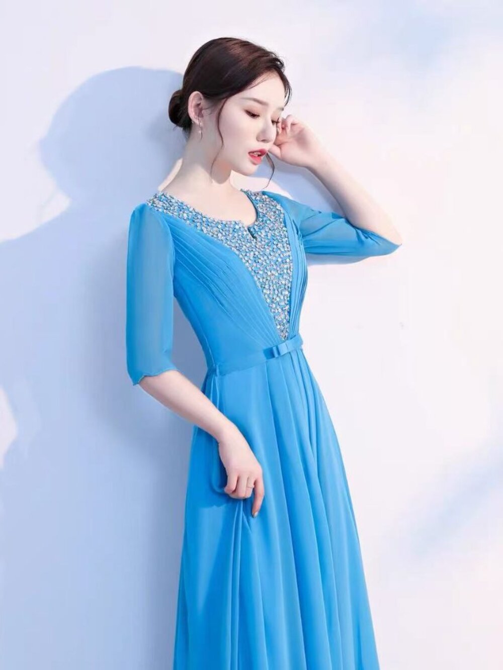 Sky Blue Sparkling Dress Size 8